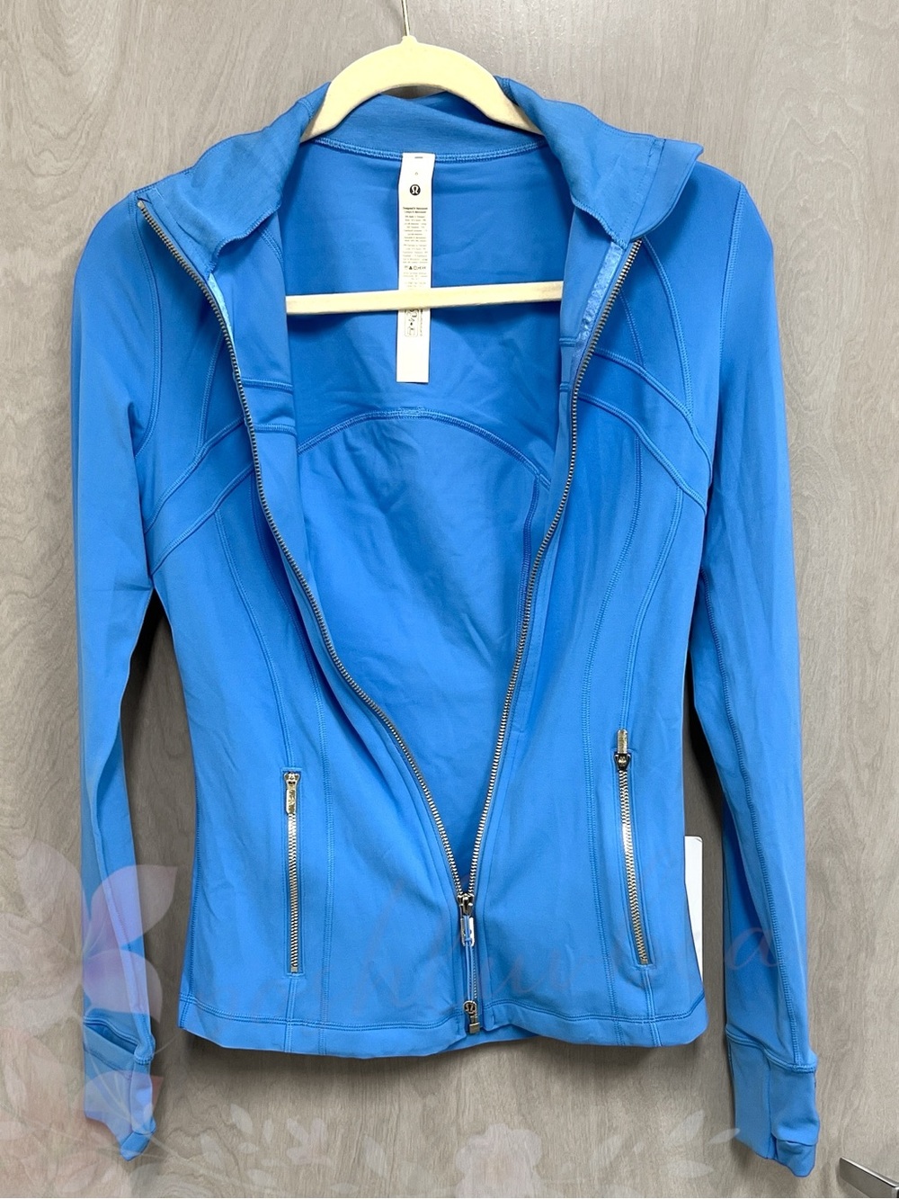 NWT Lululemon Define Jacket Size 6 Pool Party Blue Full Zip Mirror Zip Nulu - Picture 2 of 8